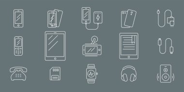 Akıllı telefon ve aksesuarlar Simgeler 01