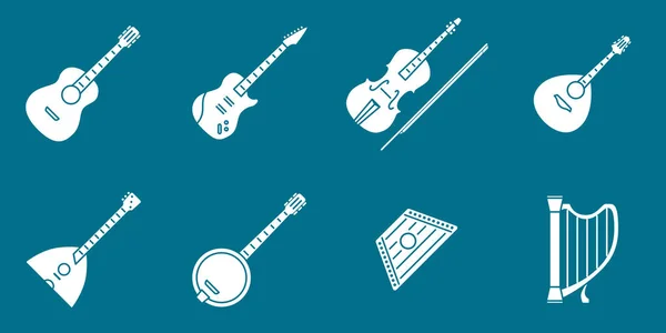 Instruments de musique Icônes set 02 — Image vectorielle