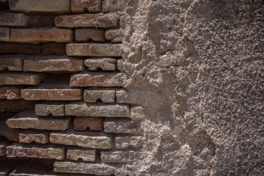 Eski taşlarla yüzey, yakın çekim