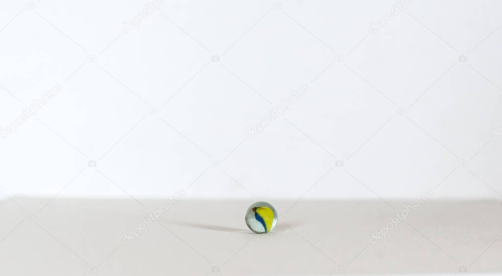 Marble balls, colorful and isolated in white background