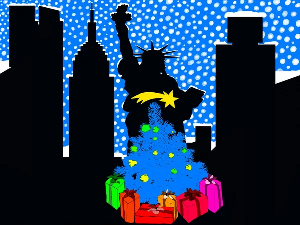 Boże Narodzenie Mieście Newyork — Zdjęcie stockowe