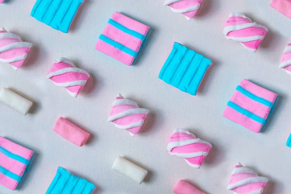 Abstrakte Muster Hintergrund mit rosa und blauen Marshmallows — Stockfoto