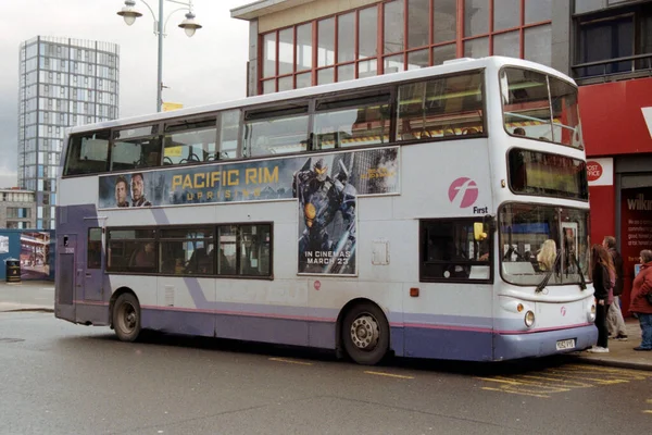 Sheffield October 2018 Double Decker Bus Firstgroup Moor Market Bus — стокове фото