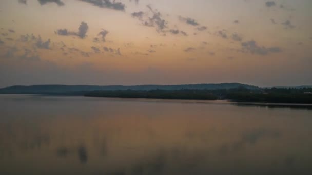 River Sunrise Reflection — Stock Video