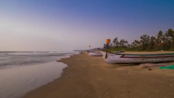 Plaża Indie Ashwem Hyperlapse — Wideo stockowe