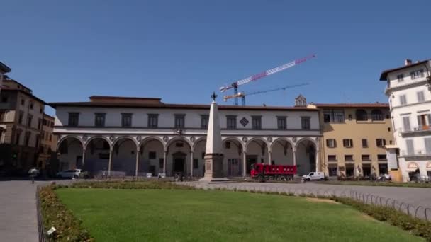 Florencie, Itálie: Piazza di Santa Maria Novella — Stock video