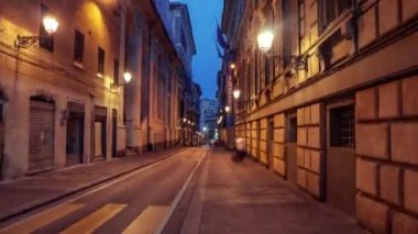 Cenova Skyline Havadan Görünümü, İtalya, Lantern Landmark, Liguria, Old Town cityscape hyperlapse