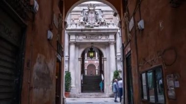 Cenova Skyline Havadan Görünümü, İtalya, Lantern Landmark, Liguria, Old Town cityscape hyperlapse