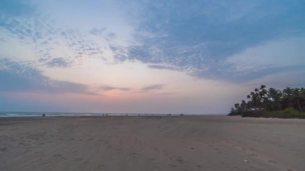 Tiempo de puesta del sol goa timelapse playa 4k — Vídeos de Stock