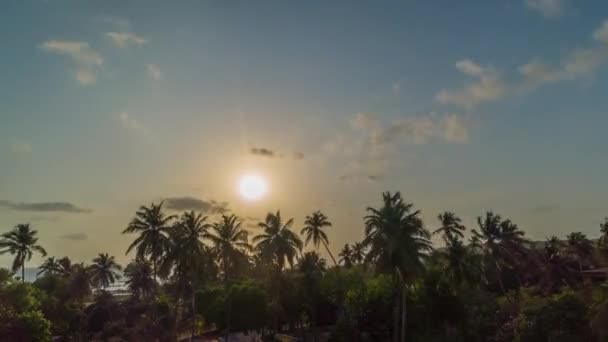 Pôr do sol luz do sol costa 4k timelapse Índia — Vídeo de Stock