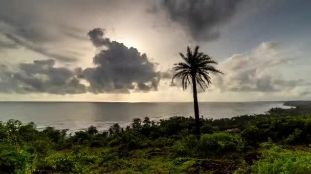 Солнечный свет береговой линии 4k Timelapse Индии — стоковое видео