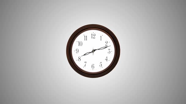 Un reloj redondo montado a un lado. Timelapse 4k — Vídeo de stock