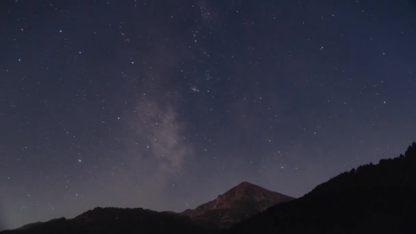 Himachal Pradesh niebo noc góry timelapse 4k — Wideo stockowe