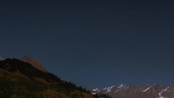 Himachal Pradesh cer noapte munți timelapse 4k — Videoclip de stoc