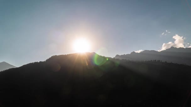 Himachal Pradesh Sunset hegyek timelapse 4k — Stock videók