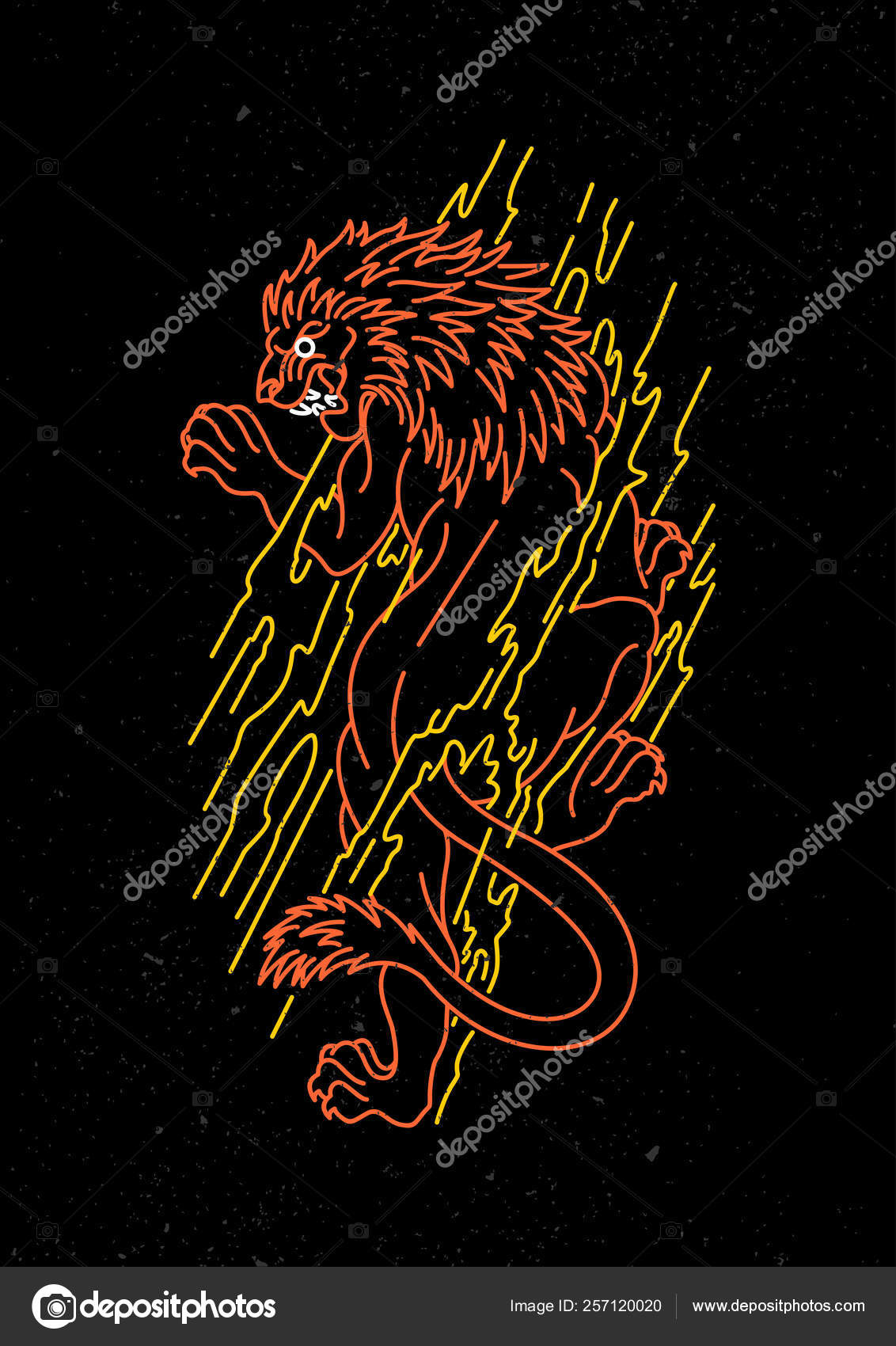 Lion Monoline Design Tattoo Old School Vintage Stock Vector Image by ©tudesign90 #257120020 Lion Monoline Design Tattoo Old School Vintage Stock Vector Image by ©tudesign90 #257120020