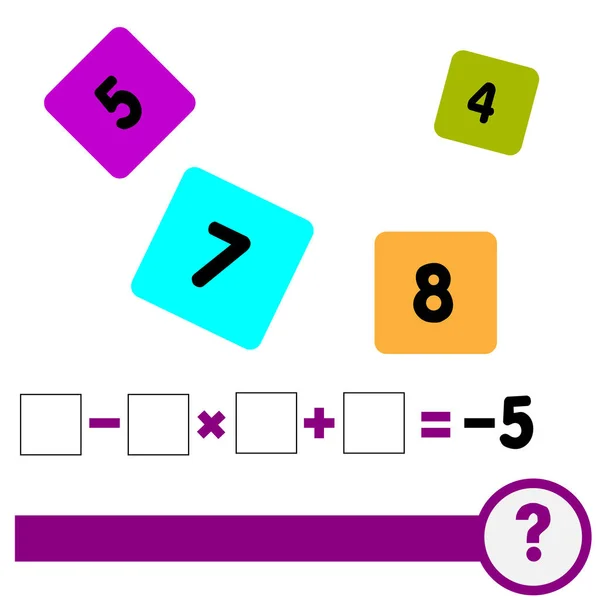 Contagem Jogos Para Crianças Adultos Jogo Matemática Educacional Resultado Palavras — Fotografia de Stock