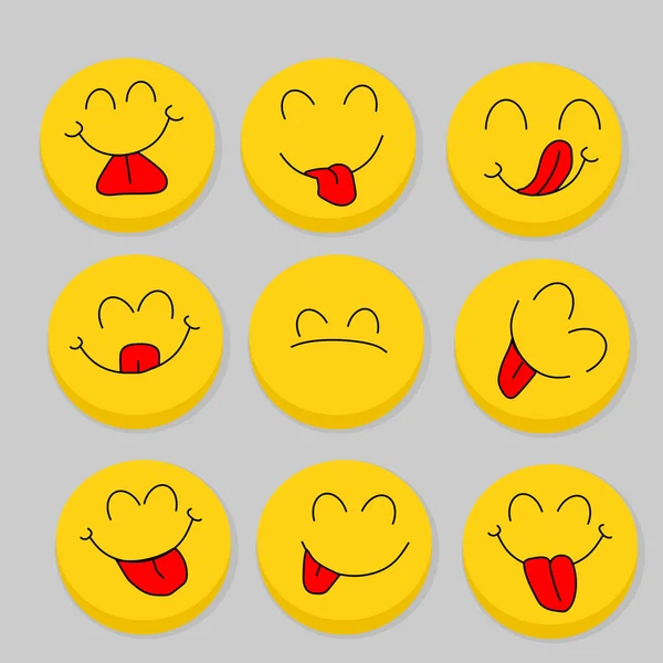 Mňam Ikona Design Happy Face Chat Řeč Bublina Symbol Ikona — Stock fotografie