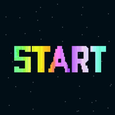   Piksel oyunlarıyla başla. 8 bitlik oyun. Retro video oyunu, Eski bilgisayar oyunları. 