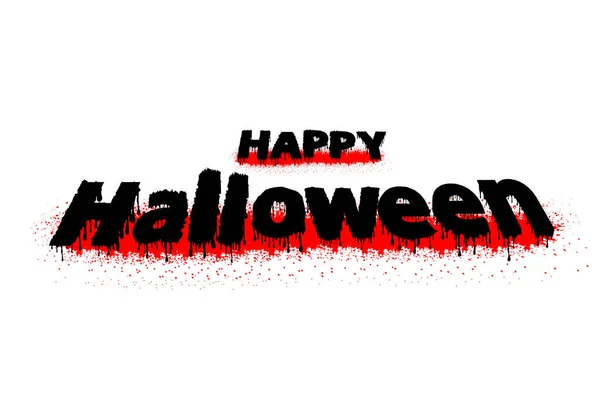 Iscrizione Felice Halloween Con Sangue Gocciolante Isolato Sfondo Bianco — Foto Stock