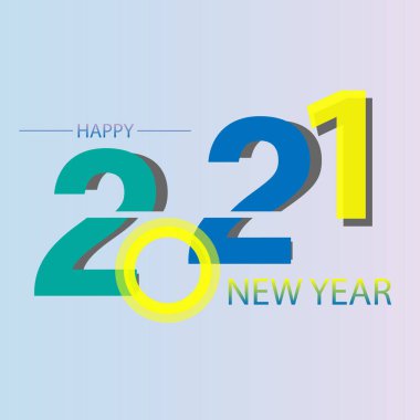 Mutlu yıllar 2021 tasarım şablonu. Takvim, tebrik kartı ya da yazdırma için tasarım.
