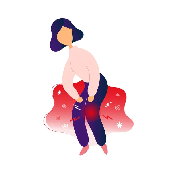 Diz ağrısı olan hasta kadın