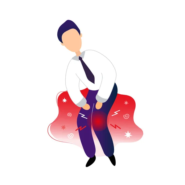 Diz ağrısı olan hasta adam