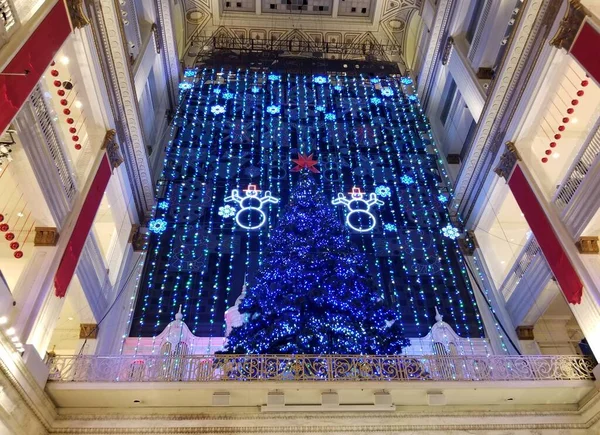 Exhibición Luces Navidad Los Grandes Almacenes Macy Center City —  Fotos de Stock