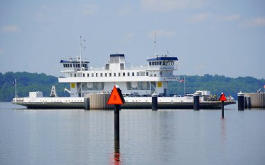 Virginia, ABD - 1 Temmuz 2020 Jamestown-İskoçya feribot servisi