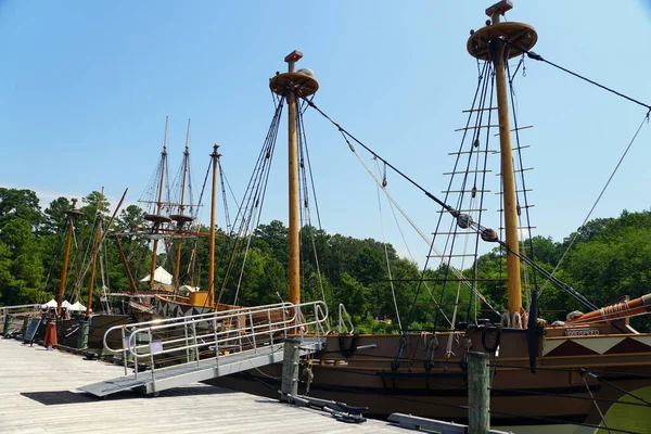 Virginia July 2020 Replica Historic Ship Jamestown Settlement — Stock Photo, Image