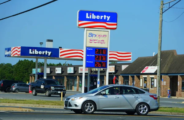 Millsboro Delaware Estados Unidos Junio 2020 Gasolinera Liberty Ruta —  Fotos de Stock