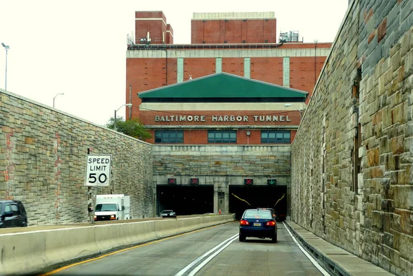 Меріленд Сша Серпня 2020 Проїзд Вхід Тунелю Балтимор Харбор — стокове фото