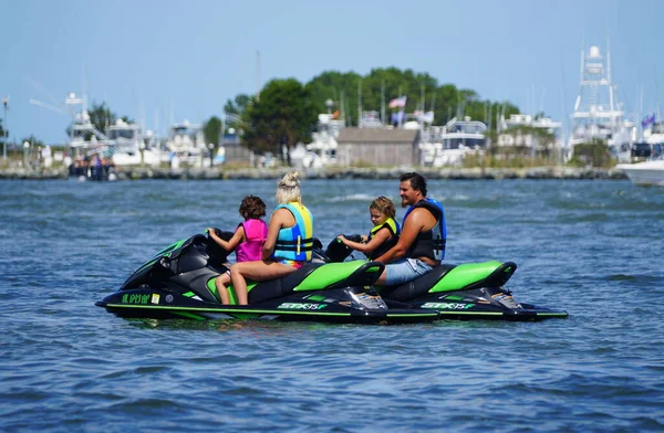 Bethany Beach Delaware September 2020 Family Enjoying Themselves Jet Ski — Stock Photo, Image