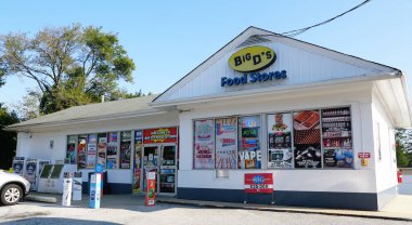 Wilmington, Delaware, U.S.A - Sept 3, 2025 - The front view of the Big D's Food Stores and gas station