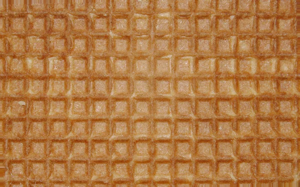 Close Marrom Waffle Quadrados Fundo Confeitaria — Fotografia de Stock