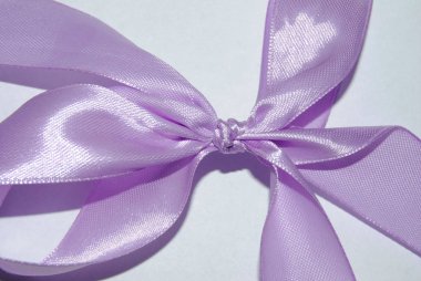 pastel renkler leylak mor atlas ribon yay