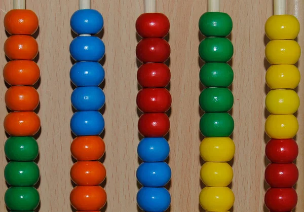 Veelkleurige Speelgoed Wodden Abacus Voor Het Tellen — Stockfoto