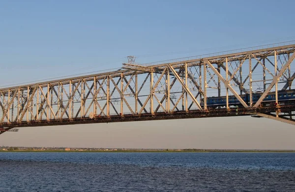 Vízfeletti Vasúti Híd — Stock Fotó