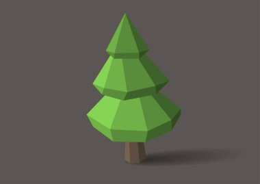 yaz Kavramsal çokgen geometrik ağaç. Soyut vektör Çizimi, düşük poli stili. Stilize tasarım öğesi. Afiş, afiş, el ilanı, kapak, broşür için arka plan tasarımı. Logo tasarımı.