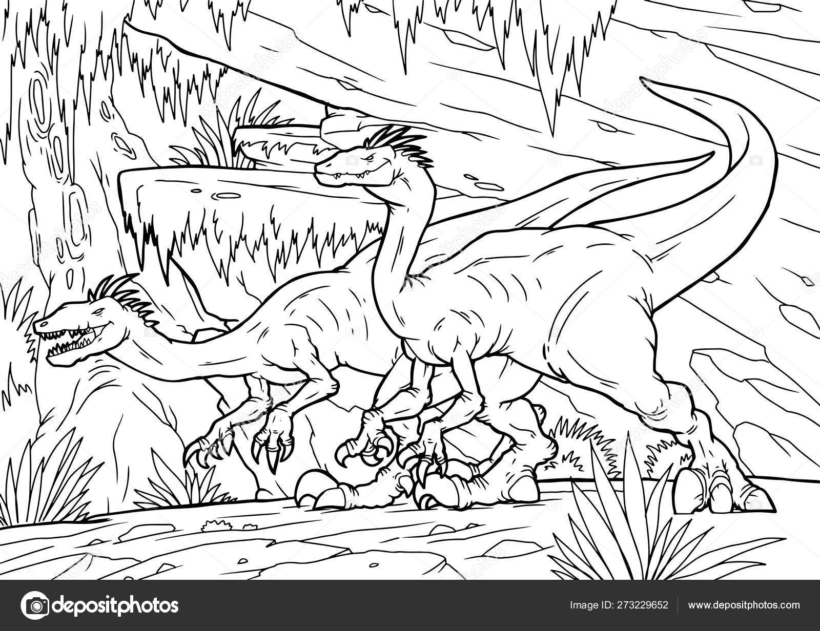 Livro Para Colorir Do Dinossauro Ilustração do Vetor - Ilustração de livro,  predador: 112337208