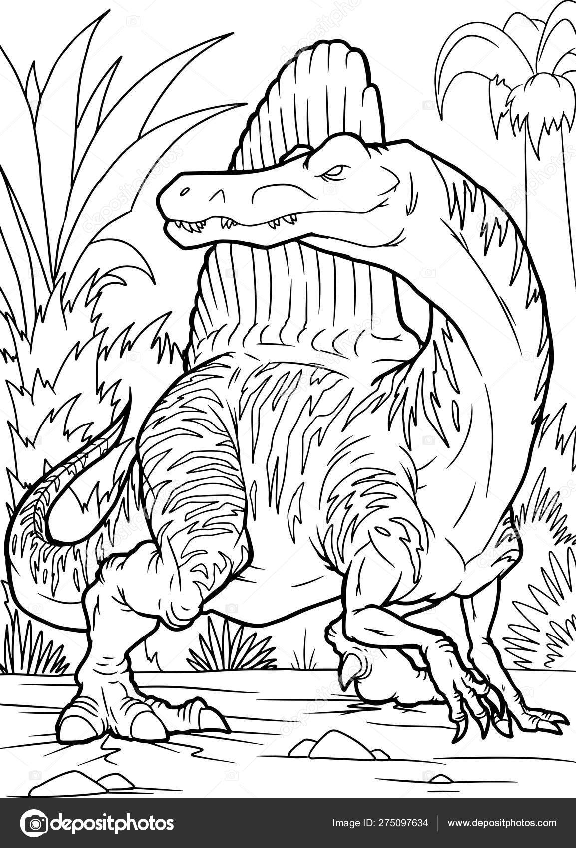 spinosaurus coloring page printable