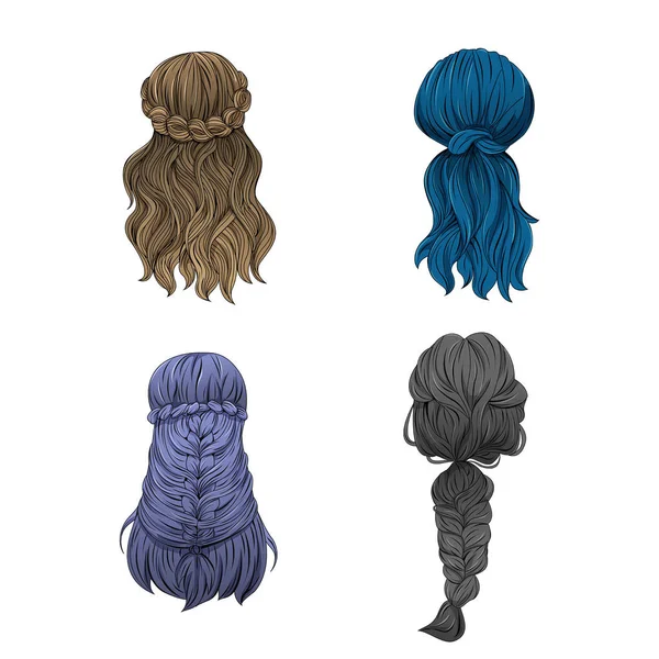 Girl's hair — Stock Vector