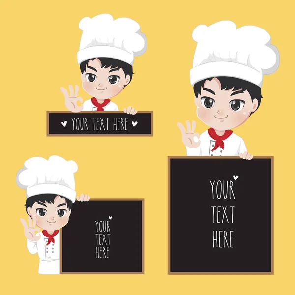 Chef texto chico — Vector de stock