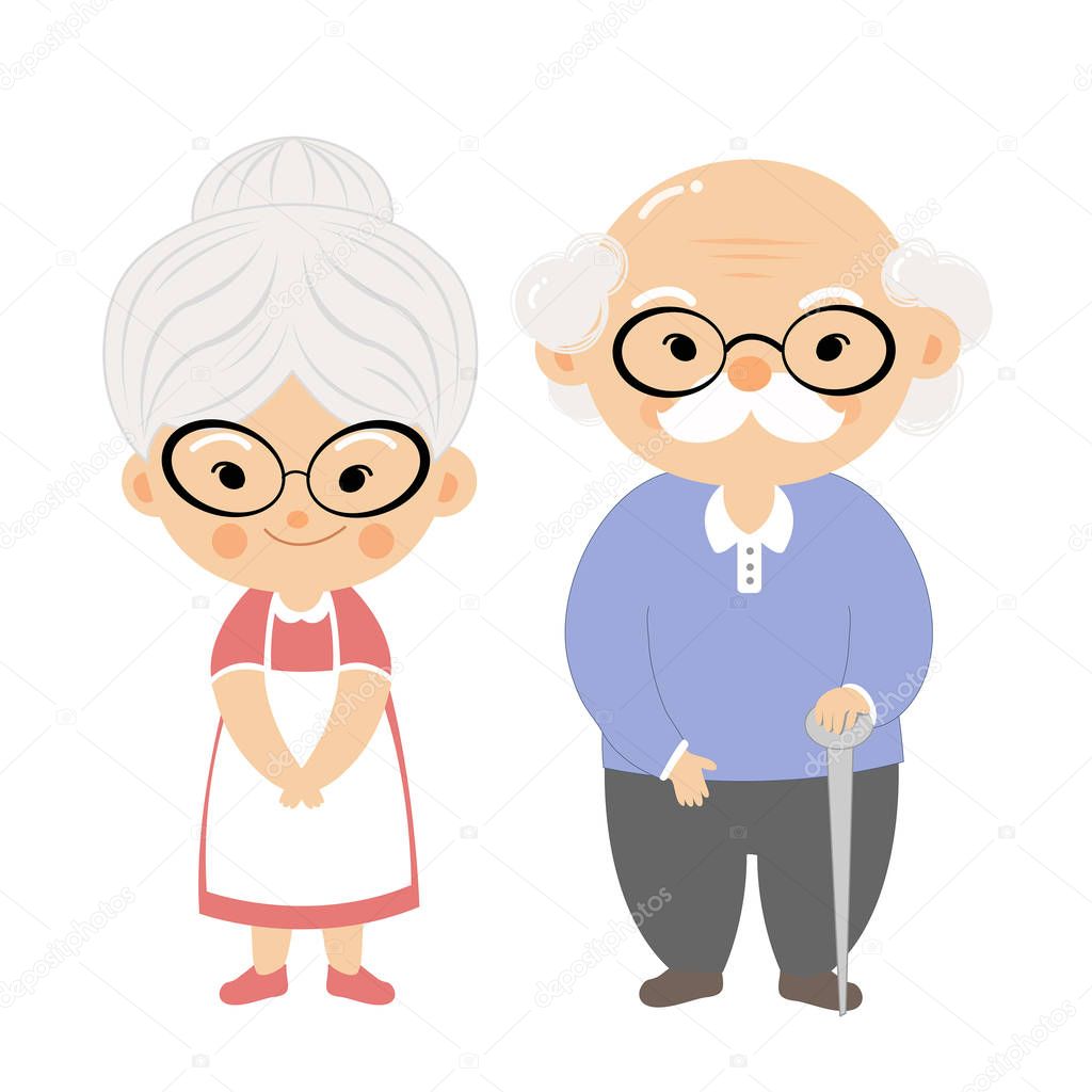 couple elderly with smile face.