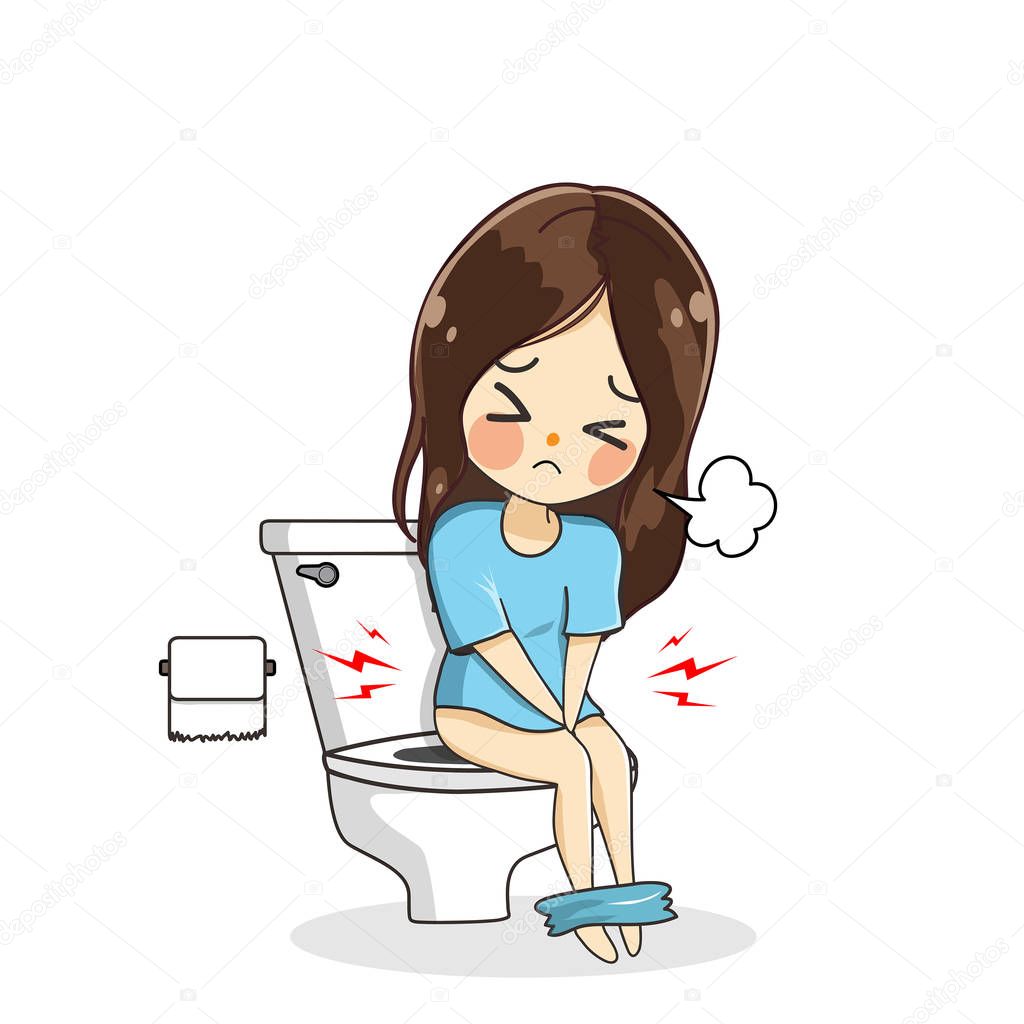 Girl Pooping Toilet