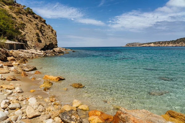 Cala Xarraca Paradiso Ibiza Idilliaco Paesaggio Marino Vacanze Rilassanti Isole — Foto Stock