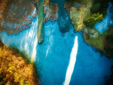 pruhonice dondurulmuş göl günbatımı drone