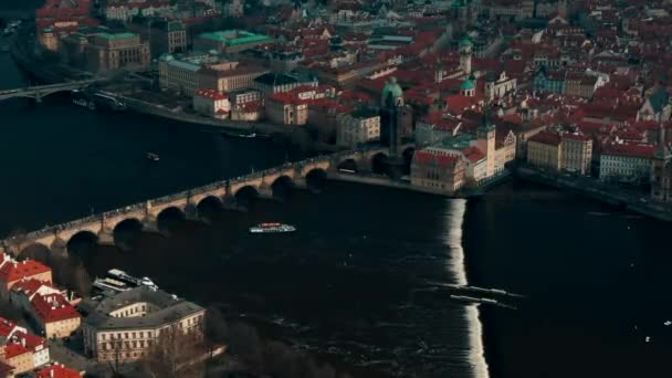 Prag Luftaufnahme Des Petrin Hügels Prag — Stockvideo