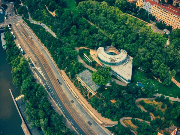 Luchtfoto van Havas Prague — Stockfoto