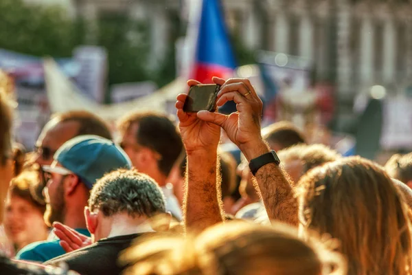 Manifestación contra Babis — Foto de Stock